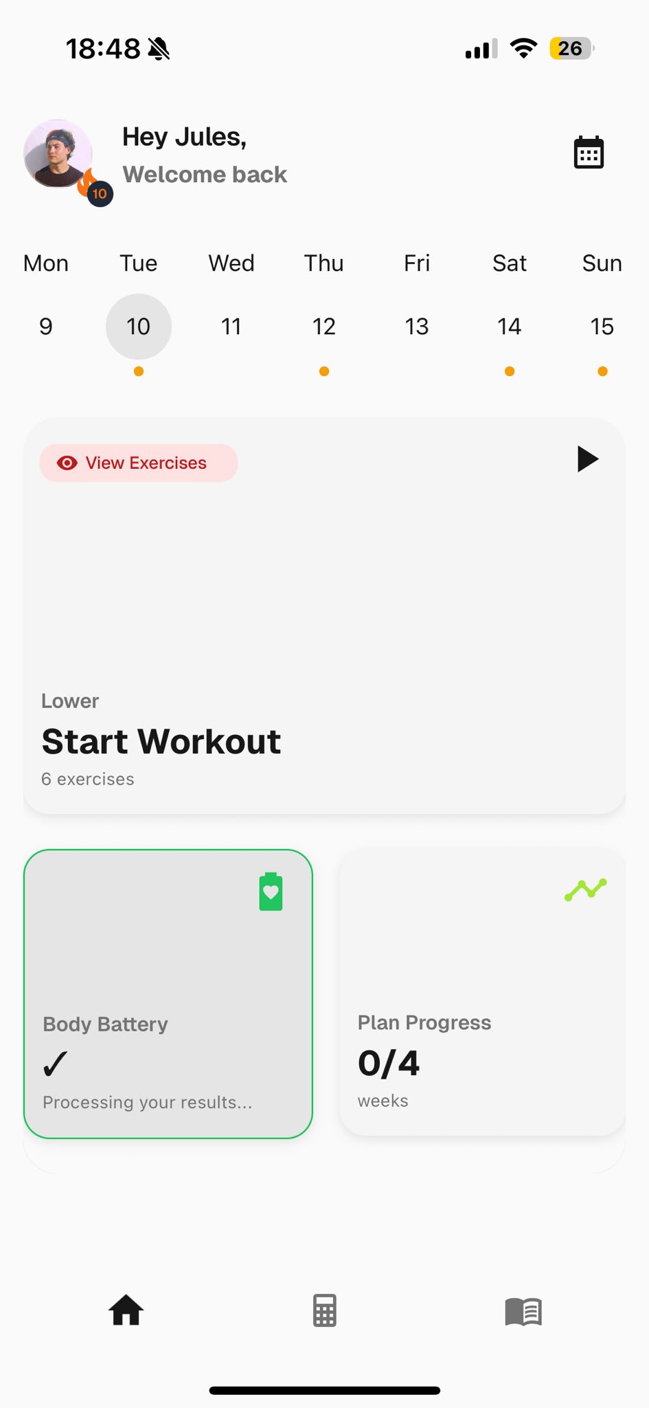 Xerceo app light mode interface